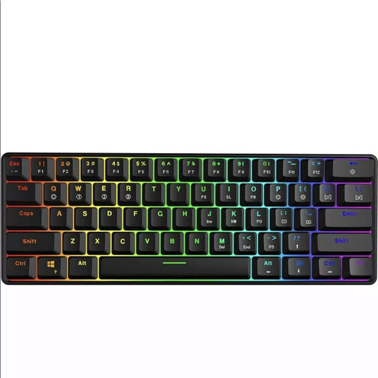Bajeal G101 RGB Mechanical Gaming Keyboard 61 keys RED Switches, BLACK